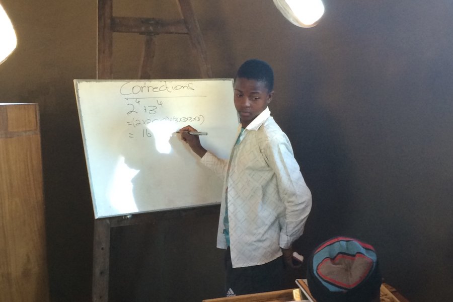 Maths lesson at the Poloafrica school house