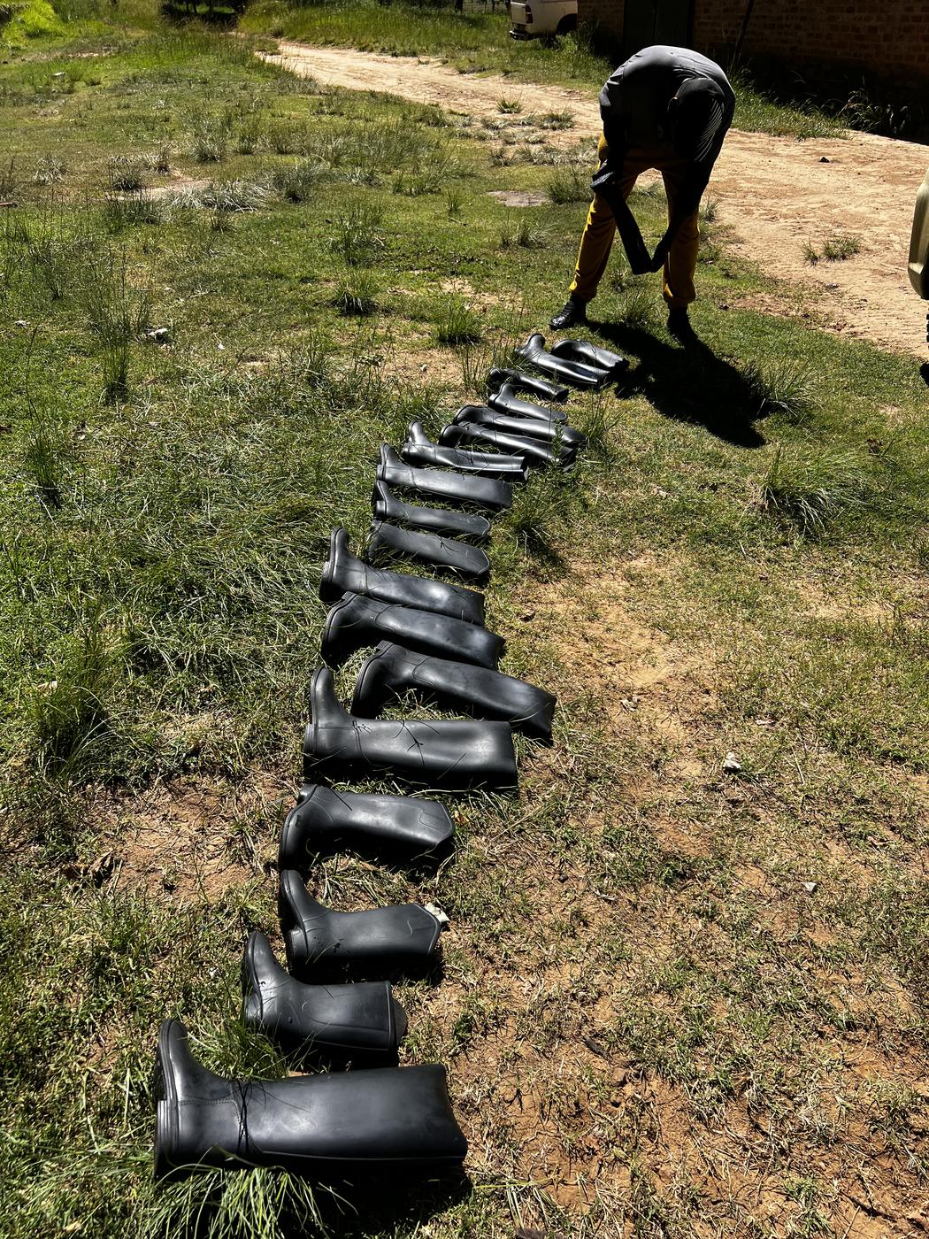 Riding boots in the sun